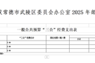 中国人民政治协商会议常德市武陵区委员会办公室2025年部门“三公”经费公开